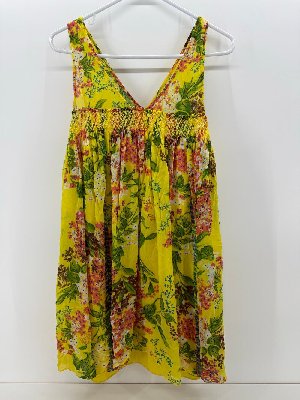 Anthropologie Plenty by Tracy Reese Yellow Floral Dress size Medium